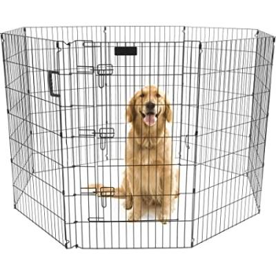 China Easily Assembled Large Outdoor Metal Puppy Playpen Cage Chain Link Fence 8 Panels for sale