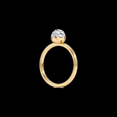 China CLASSIC Jinfulin Jewelry Fashion Designer S925 Sterling Silver Electroplated 18k Gold Fine Engagement Ring Bubble solitaire ring for sale