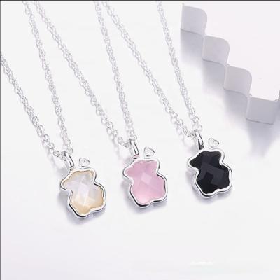 China CLASSIC Factory Wholesale High Quality S925 Little Bear Women's Clavicle Chain High Quality Light Spanish Touses Necklace Wholesale for sale