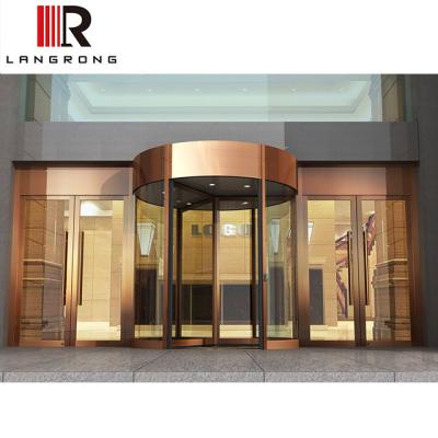 China Classic Three Wings Rolling Manual Revolve Door for sale