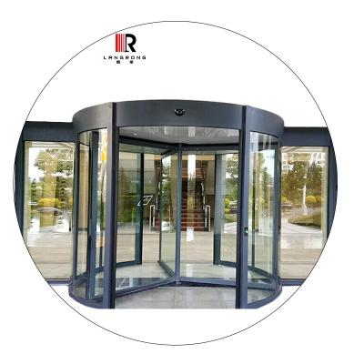 China 3 Wings Automatic Popular Automatic Glass Revolving Doors for sale