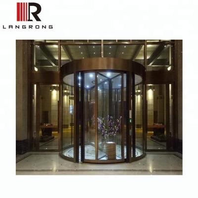 China Langrong Automatic Luxury Commercial Two Wings Automatic Revolving Entrance Door for sale