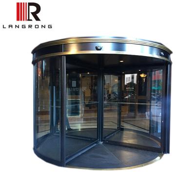 China Four Wings Toughened Glass Automatic Mechanical Revolving Door With Large Entrance for sale