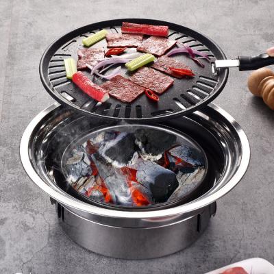 China Easily Assembled Korean Barbecue Oven Indoor Korea Bbq Portable Stainless Steel Desktop Grill for sale