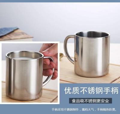 China Sustainable Economic Custom Design Cups Bitter Silver Circular Stainless Steel Water Mark Cup for sale