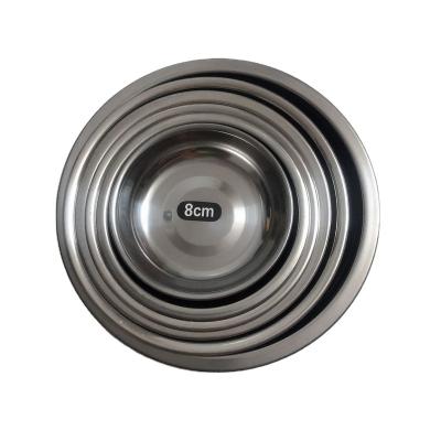 China Kitchenware Low Price Guaranteed Silver Circular Dishes And High Quality Stainless Steel Dishes for sale