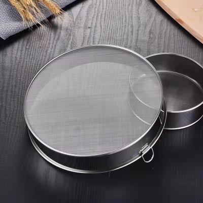 China Stainless Steel Sell Well New Type Kitchenware Silver Stainless Steel Mesh Sieve For Flour Cake for sale