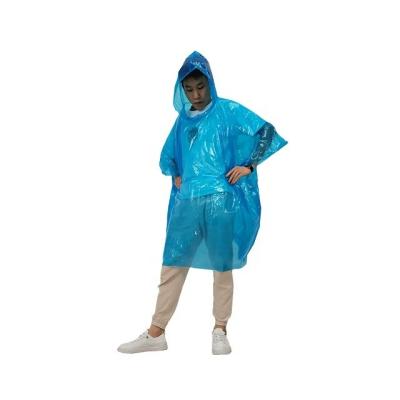 China 100% factory stock PE outdoor camping rain lightweight poncho EVA raincoat reusable hooded raincoat overalls lightweight poncho for sale