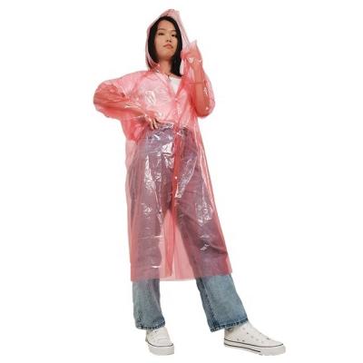 China New Arrival 100% Raincoat With Universal PE Compact Raincoat Rope Hat Buckle Drawstring Fashion Carry Around Lightweight PVC Hike Poncho for sale