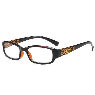 China Retractable [RTS] Reindeer Anti-Blue PC Reading Glasses With Flowers Frame Light Square Glasses for sale