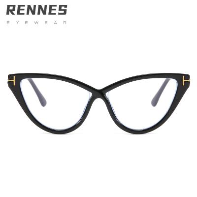 China Reindeer Design Cat Eye Acetate Optical Frames Glasses Anti Light Glasses Blue New For Girls And Women for sale