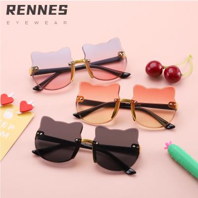 China Fashion Sunglasses Reindeer Children's Sunglasses Small Cat Children's Sunglasses Rimless Party Sunglasses for sale