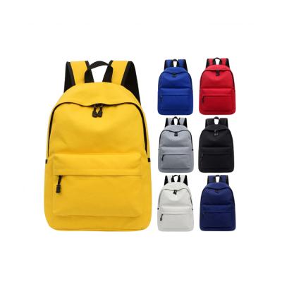 China New Arrival YK13 Waterproof Pure Color Canvas Lightweight Backpack School Bag For Girls Boys Custom Rucksack for sale