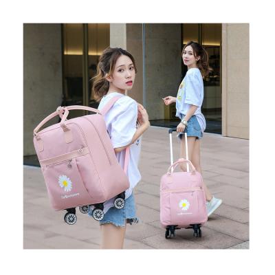 China Oxford Girls School Student Trolleys Backpack Travel Trolley Travel Trolley School Bags Convertible Luggage Men OB109 for sale