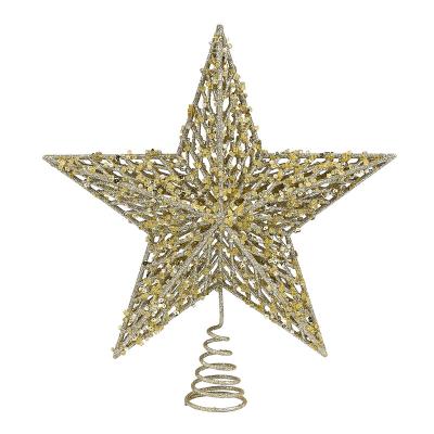 China Top Champagne Champagne Supplier Of Christmas Decorations Christmas Day Decoratiom 12inch Plastic And Iron Christmas Tree Decoration for sale