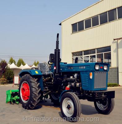 China Garden Tiller Garden Tractor 500d 2wd 4 Wheel 50hp Rotary Compact Tractors With Traditional Hood And Engine Farm Implements for sale