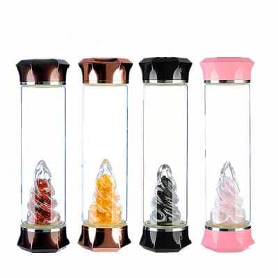 China Europe High Quality Energy Quartz Healing Stones Drinking Bottle Natural Crystal Glass Water Bottle Wholesale for sale