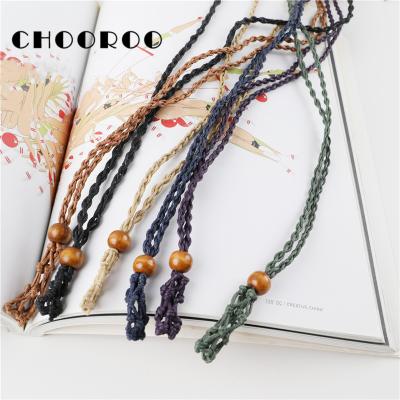 China Hot Selling Wax High Quality Woven Rope Pendant Net For Necklace Holder Pendant Necklace For Women Men for sale