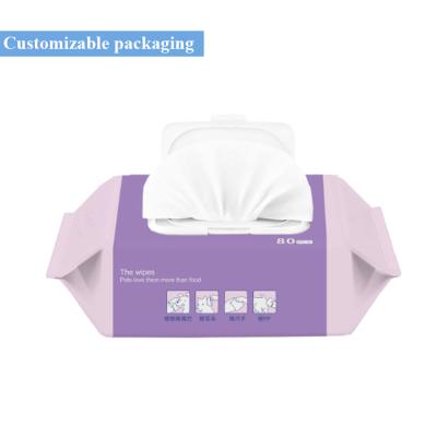 China Sustainable Custom Cat Soft Disposable Pet Dog Care Wipes For Eyes Ears Paws for sale