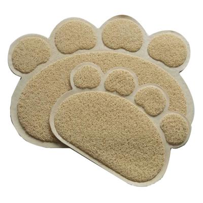 China Viable Animal PVC Cat Litter Mat, Pawkin Cat Sand Mat by Paw Shaped for sale