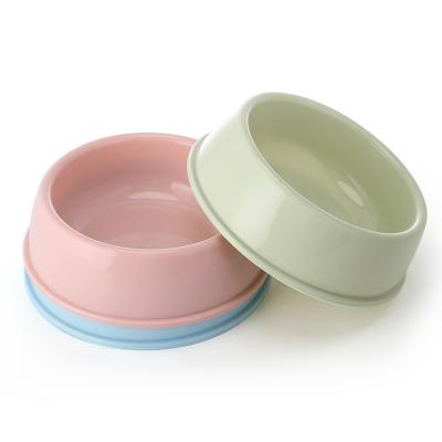 China Sustainable Plastic Dog Food Bowl Round Shaped Pet Water Feeder Bowl for sale