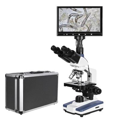 China Professional Digital Microscope 9-inch LCD Biological Trinocular Mite Lab Led Eyepiece 5MP USB Electronic Data Line OSL-026 OSL-026 for sale