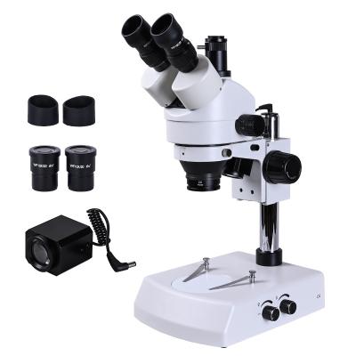 China Continuous Zoom 7X-45x HD Stereo Trinocular Microscope Soldering Aluminum LED Soldering Upper and Lower Light OSL-508 PCB Phone Repair OSL-508 for sale