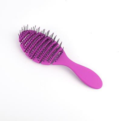 China Private Label Wave Hair Brush Modern Flexible Hair Scalp Massage Wet Curly Paddle Detangling Plastic Comb for sale