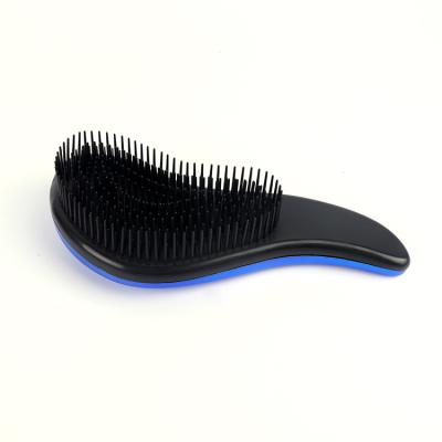 China Modern Magic Long Handle Styling Tools Tangle Detangling Comb Electroplating Tangle Plastic Massage Comb for sale