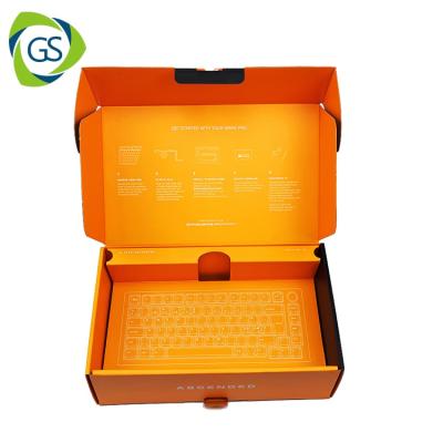 China Hot Sale Recyclable In China Shelf Talkers Make Up Shipping Boxes Custom Logo Yellow Cardboard for sale