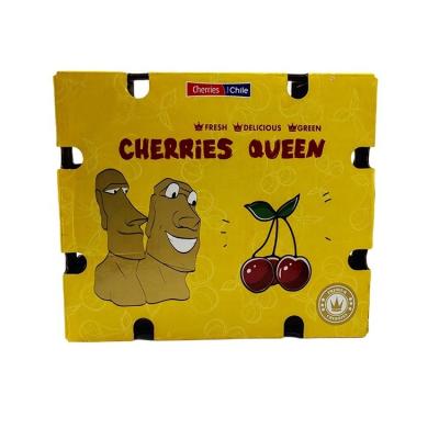 China Recyclable Colored Corrugated Fruit Box for sale