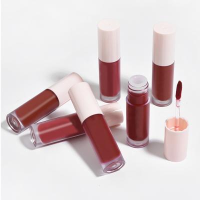 China Private Label Waterproof Wholesale Round Tube Lip Gloss Long Lasting Vegan Matte Liquid Lipstick for sale