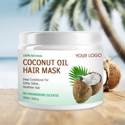 China Locks in Moisture Profession Private Label Hair Mask Organic Repair Smooth Deep Coconut Oil Hair Mask for sale