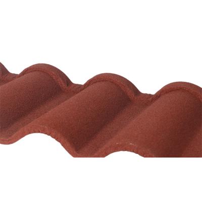 China Modern Roman Stone Coated Steel Roofing Tile Colored Stone Metal Coated Roof Tile for sale