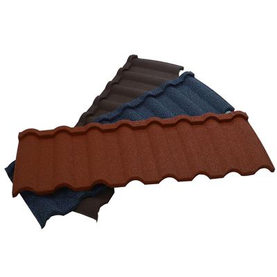 China Modern Cheap And Hot Selling Colorful Stone Coated Metal Roof Tiles for sale