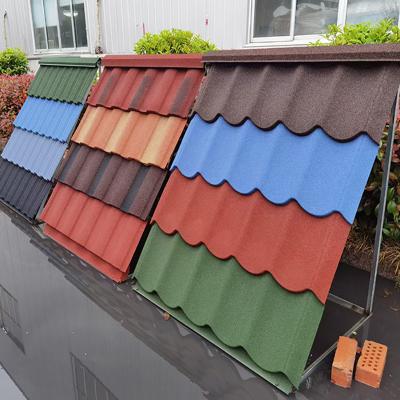 China Modern Stone Coated Sheet Stone Coated Roof Tile Metal Roof Tile In Senegal for sale