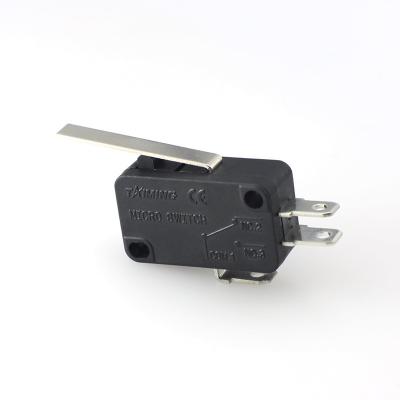 China Hotel Micro Switch With Handle KW7-1 V-152-1C25 Copper Touch 5A250V Travel Switch for sale