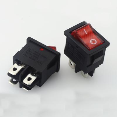 China KCD1-104N Illuminated Boat ON-OFF ON-OFF Switch 4 21*15 by DPDT of Rocker Switch for sale