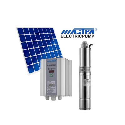 China Agriculture MASTRA 4 Inch 400W Stainless Steel DC Borehole Solar Water Pumps Set Agriculture Solar Submersible Irrigation System Pumps for sale