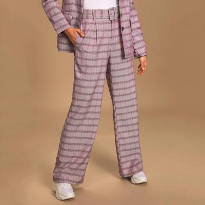 China Anti-pilling 2020 summer spring fashion women's cargo pants plaid pants women's long pants for sale