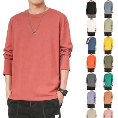 China Anti-Wrinkle Autumn Unlined Multi Colors Cotton Custom Men Solid Round Neck Sweatshirt for sale