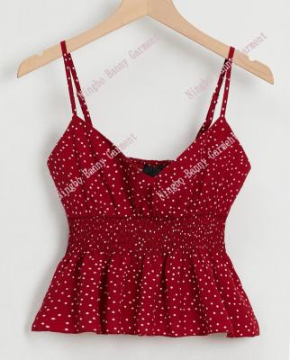 China Sweet Women Print Bubble Cami Top for sale