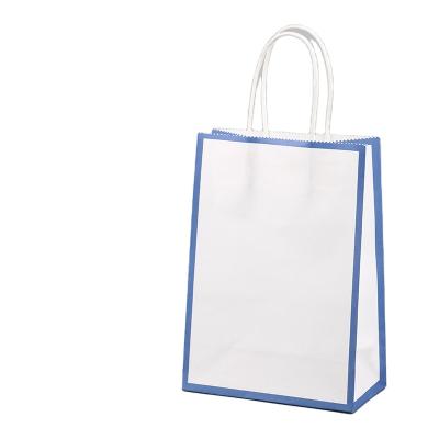 China Recycled Materials Wholesale High Quality Cheaper White Paper Bag Custom Packaging Logo Paper Bags for sale