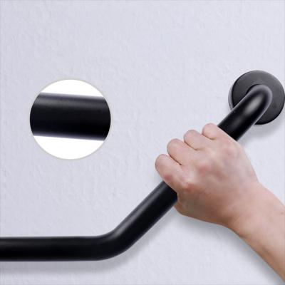 China Modern Non-Slip Bathroom Accessories Wall Mount Angled Shower Safety Hospital Bath Grab Bar Handle for sale