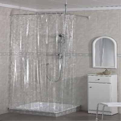 China Yuyao Factory Price Sustainable PVC Printed Shower Curtain Printed Shower Curtain Ruffle Shower Curtain for sale