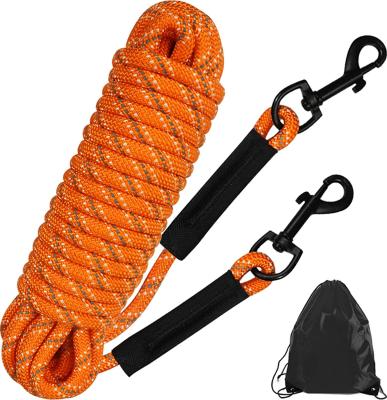 China Nibao Padded Customized Extra Long Pet Tracking Leads Dog Leash Nylon For Training for sale