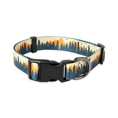 China Custom Sublimation Printing DETACHED Nibao Pattern Heavy Duty Personalized Adjustable Dog Collar for sale