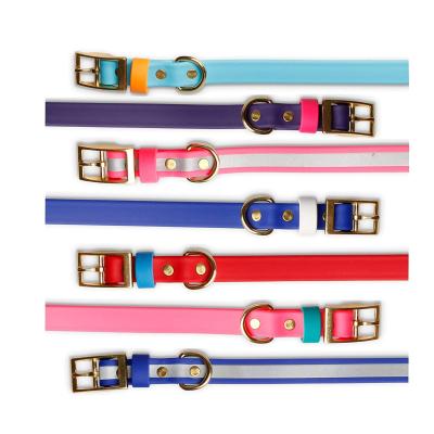 China Custom Logo Print DETACHED Logo PVC Dog Collar And Leash Set Big Large For Walking Jogging Training for sale