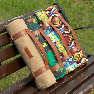 China 1.5m*2m Printed Oxford Foldable Waterproof Pattern Portable Leather Picnic Mat Boho Customized for sale