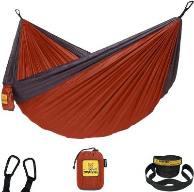 China Durable Custom Camping Hammock Outdoor Waterproof Hammock Portable Nylon Hammock Hamak Outdoors for sale